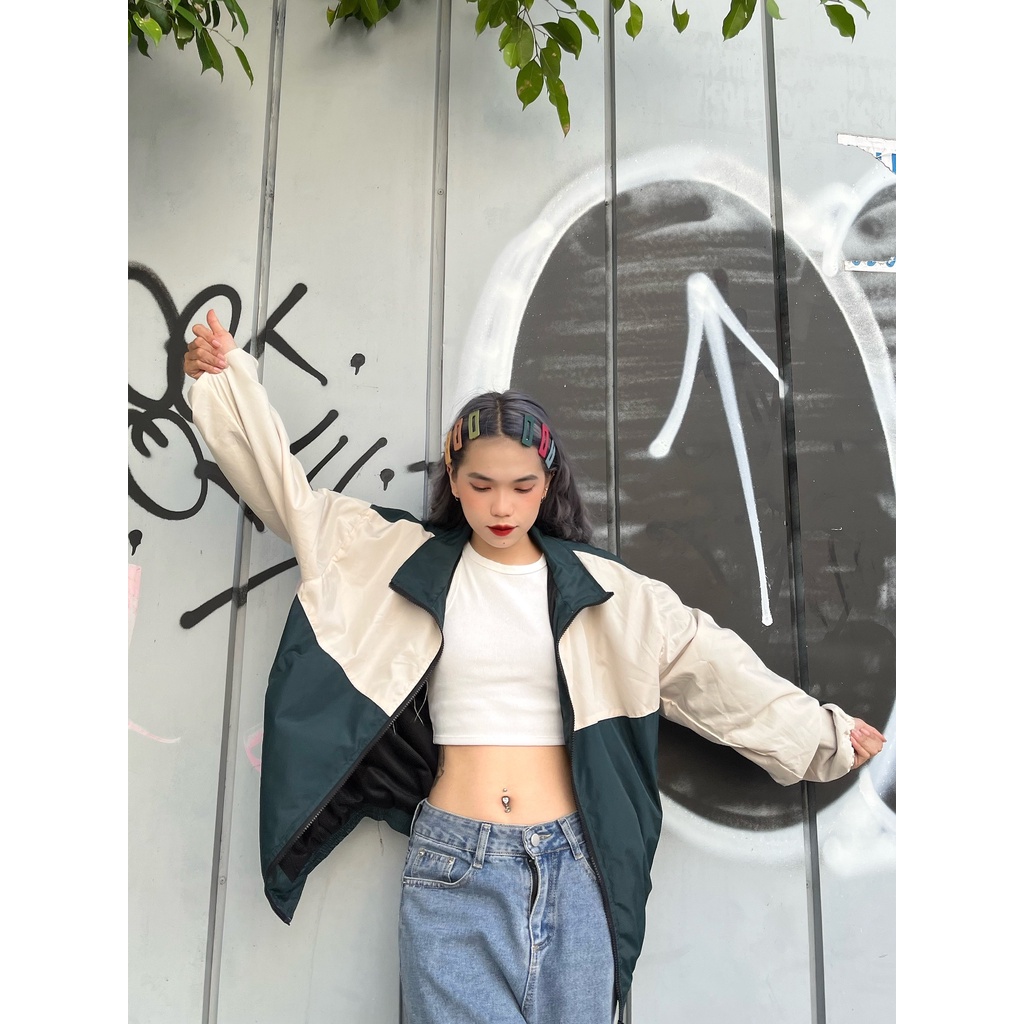 Áo Khoác Windbreaker Xanh Be iMA God Breaker Local Brand