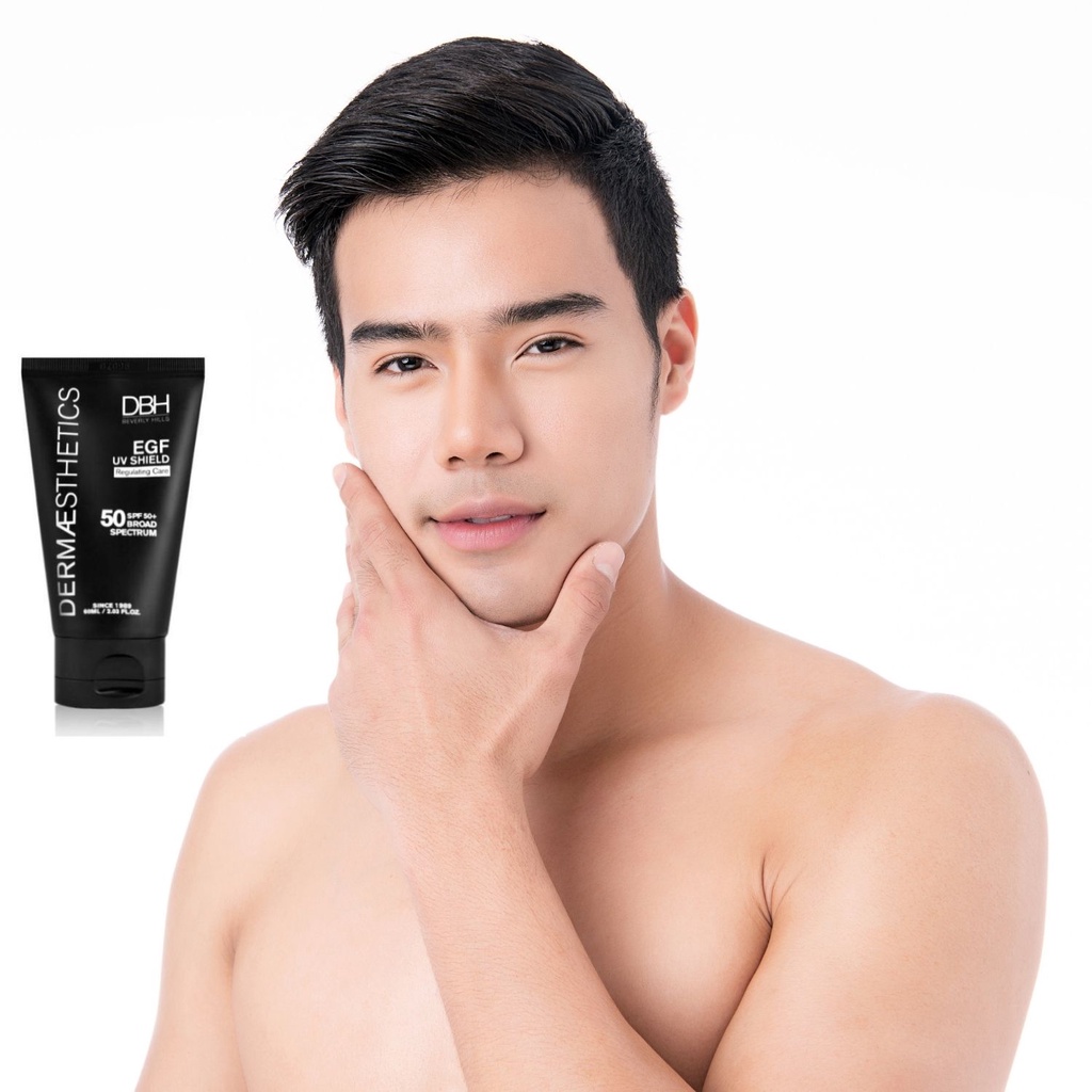 KEM CHỐNG NẮNG NAM GIỚI MỸ DERMAESTHETICS DBH SPF 50+/PA+++ EGF UV SHIELD 60ml
