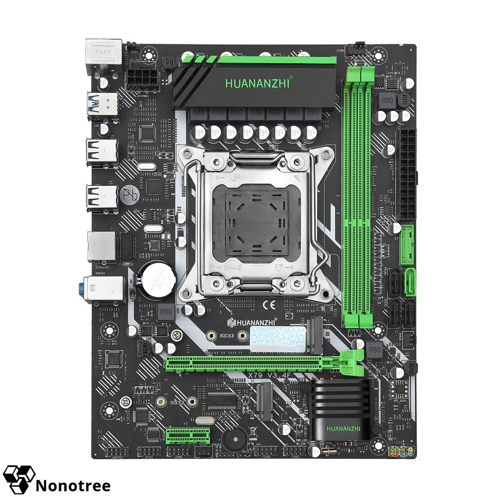 Mainboard HUANANZHI X79 6M LGA2011, hỗ trợ DDR3 non-ECC ram, M.2, Nonotree, bảo hành 3 năm, i5 i7, đa nhiệm