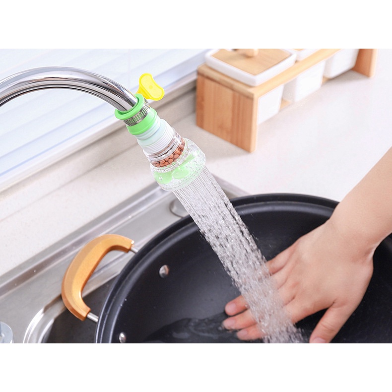 Đầu vòi nước rửa bát tăng áp xoay 360 độ thông minh chống bắn nước