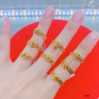 Nhẫn nữ kim tiền hạt châu may mắn tài lộc bền màu thiết kế cao cấp Orin N806