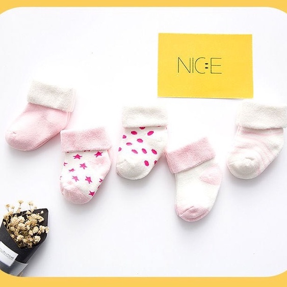 [ SIÊU RẺ ] COMBO 5 ĐÔI VỚ TRẺ EM 1-5T COTTON THOÁNG MÁT KUTE