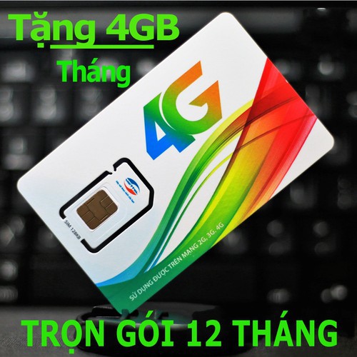 sim 4G viettel gói D500 trọn gói 1 năm không tốn phí gia hạn ( tháng tặng 4GB)