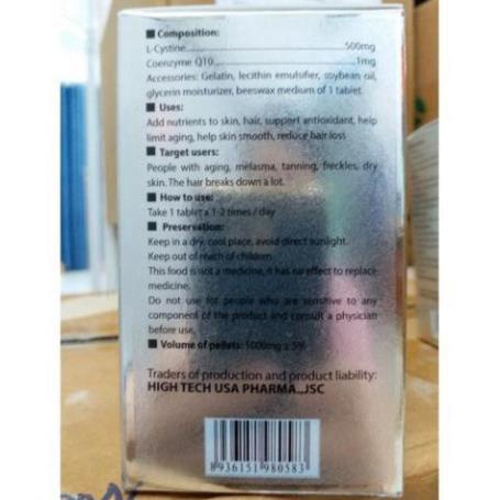 L cystine bổ sung dưỡng chất cho tóc, da hộp 60 viên