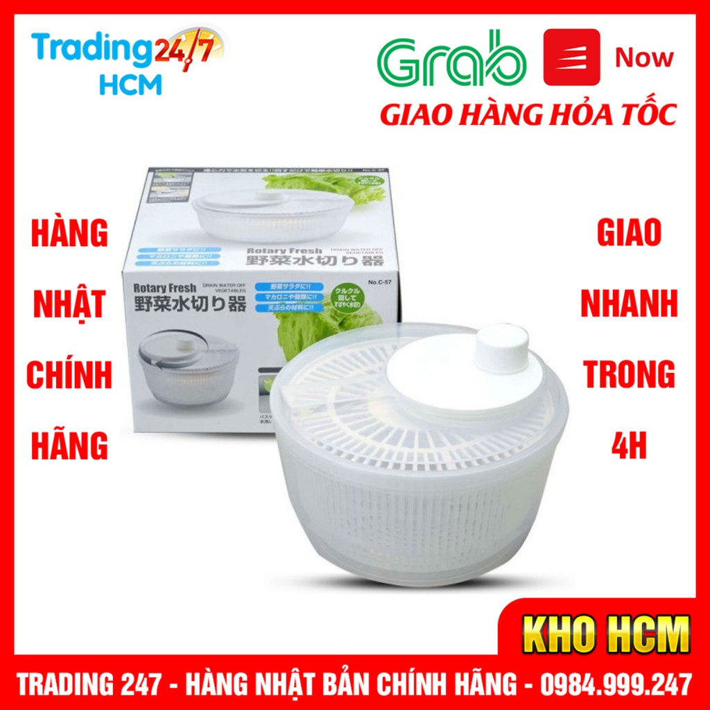 [Hỏa tốc HCM] Rổ quay rau Rotary NỘI ĐỊA NHẬT BẢN