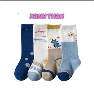 ❌4 ĐÔI❌TẤT CAO CỔ NHIỀU MÀU CHO BÉ