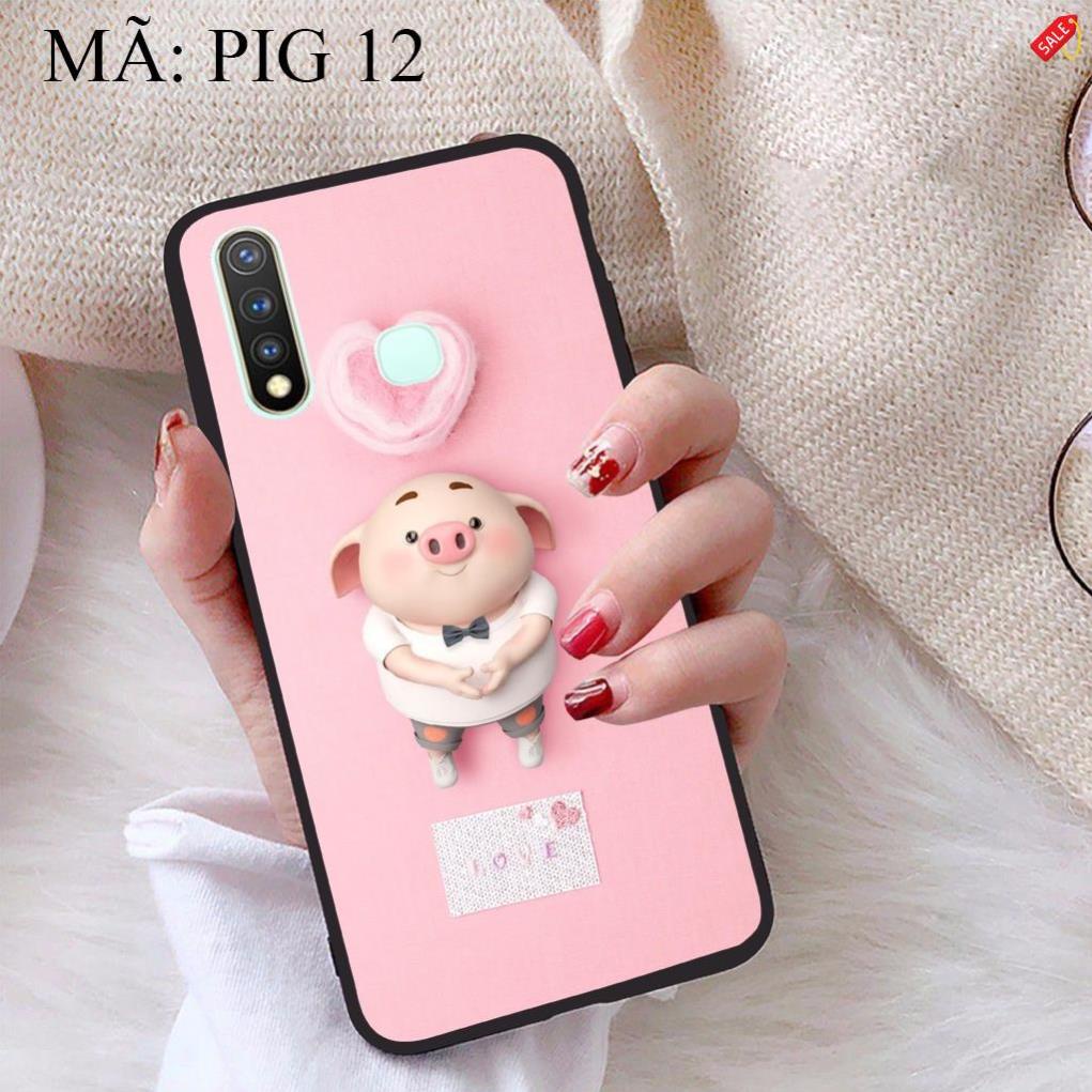 Ốp lưng Vivo Y19 viền dẻo TPU BST Pig Cute