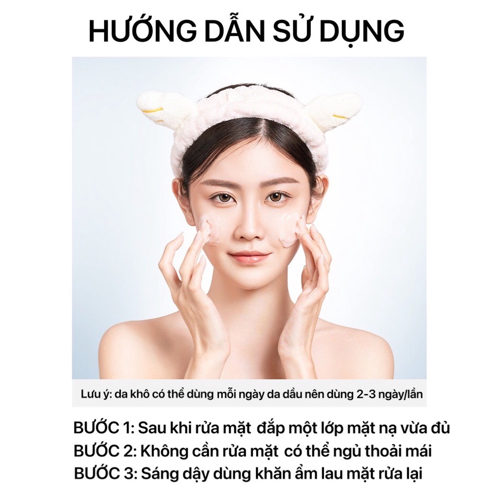 Mặt nạ ngủ Astaxanthin LUCENBASE Brightening And Repairing Mask dưỡng trắng chống lão hoá sáng mịn da 50g LUCB62