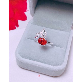 (Siêu rẻ) Nhẫn hồ ly đính đá to