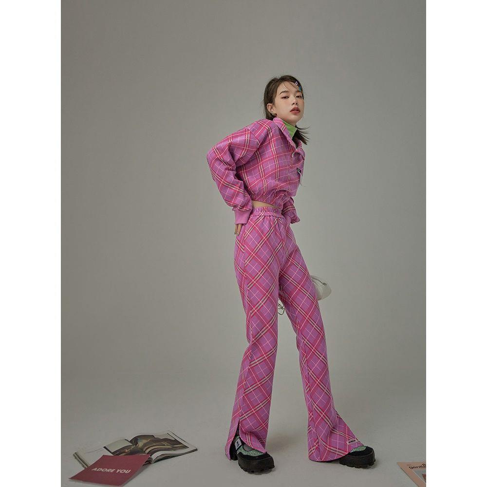 Set đồ thể thao gồm áo chui đầu quần dài ống rộng lưng cao thời trang thu đông 2021 cho nữ | BigBuy360 - bigbuy360.vn