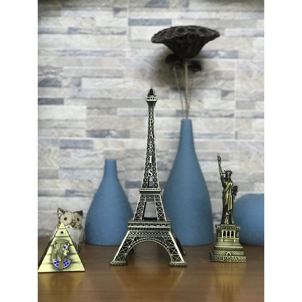Tháp Eiffel Hợp Kim Mạ Đồng Trang Trí Decor
