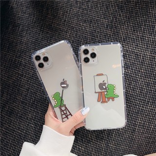 ỐP KHỦNG LONG TƯƠNG TÁC VỚI TRÁI TÁO: KHỦNG LONG VẼ TRANH, KHỦNG LONG QUÉT SƠN