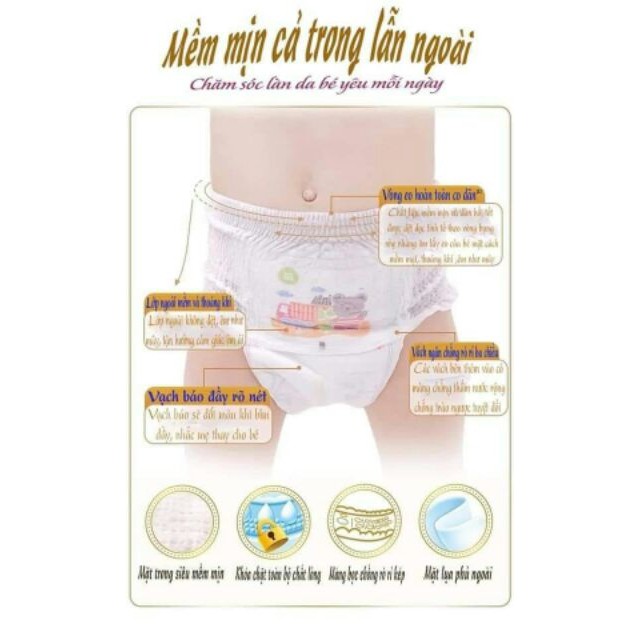 Bỉm quần xuất nhật Hana 100M 100L 100XL 100XXL 100XXXL