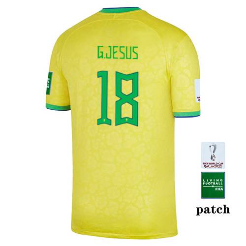 Bhs 22-23 brazil jersey áo phông bóng đá sân nhà casemiro jesus neymar vinijr thể thao phiên bản cầu thủ unisex hàng đầu bsh