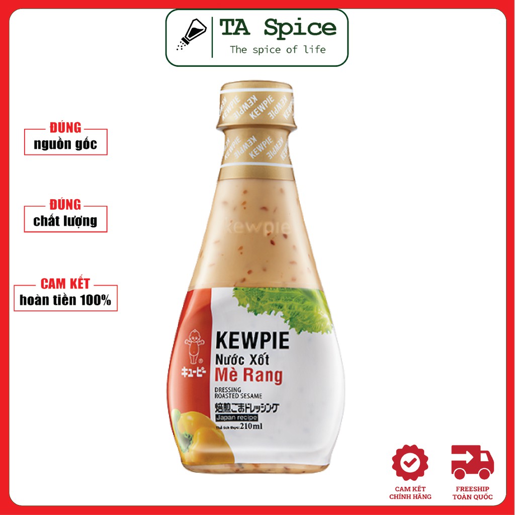 Xốt Salad Mè Rang Kewpie Thơm Ngon 210ml - Dành Cho Người Giảm Cân KETO - Dressing Roasted Seasame