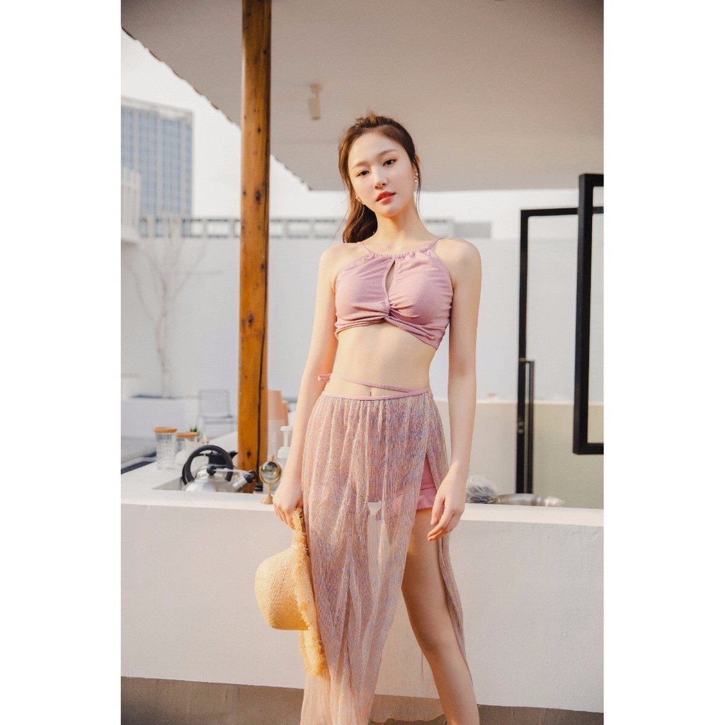 [Xả SẬP SÀN] Bikini phụ kiện chân váy - Bikini 3 mảnh đi biển có chân váy quây điệu đà tôn dáng 3022 | WebRaoVat - webraovat.net.vn