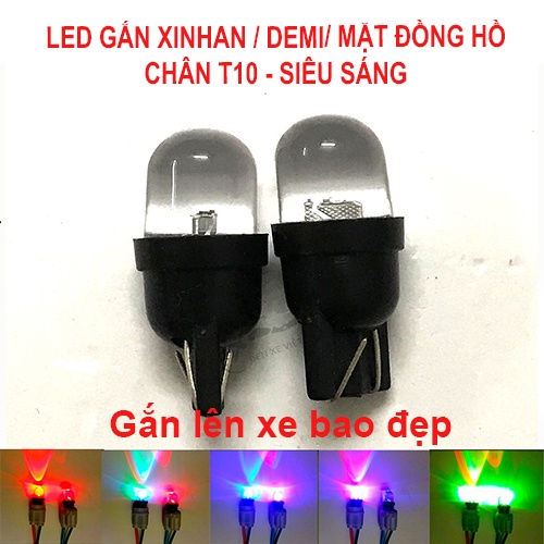 LED xinhan 7 màu chân T10 siêu sáng siêu đẹp