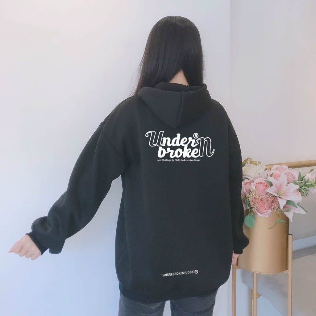 Áo Khoác Nỉ nữ In UNDER BROKEN Form Rộng thiết kế nhẹ nhàng chất dày mịn Hot Trend