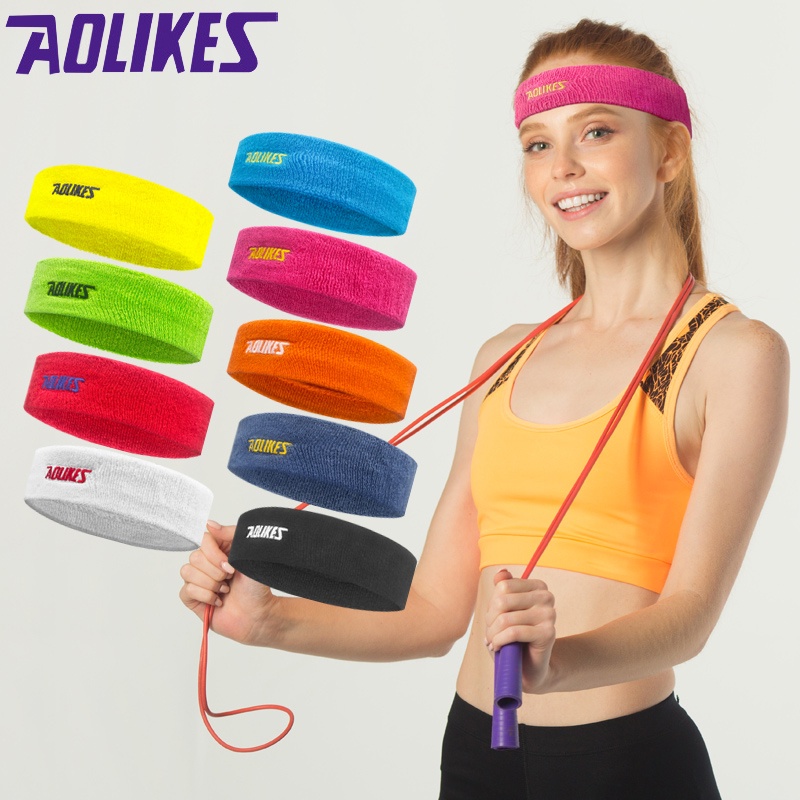 Băng đô thể thao headband, băng trán Gym Yoga Aerobic chạy bộ Aolikes chặn mồ hôi Gym 34