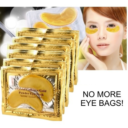 Combo 10 Miếng Mặt Nạ Mắt Crystal Collagen Gold Powder Eye Mask