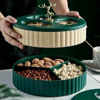 Khay mứt huou 2 tầng tròn
