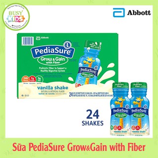 (Thùng 24 chai) Sữa nước PEDIASURE GROW&GAIN with Fiber Pha sẵn -237ml
