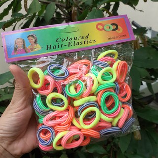 98 Thun cột tóc trẻ em sọc màu (Size 2.5cm)