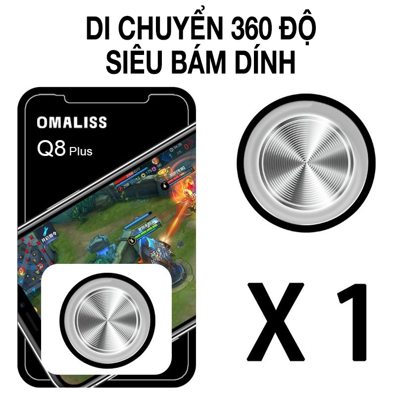 Nút Joystick Q8 Plus điều hướng chơi game Mobile liên quân, Pubg siêu bám dính