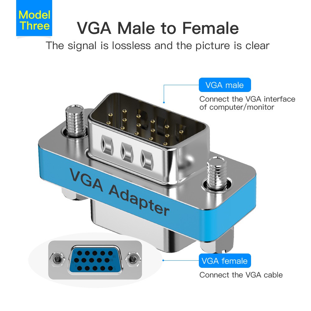 Đầu nối VGA VENTION chuyển đổi cổng cắm sang cổng cắm HD15 | BigBuy360 - bigbuy360.vn