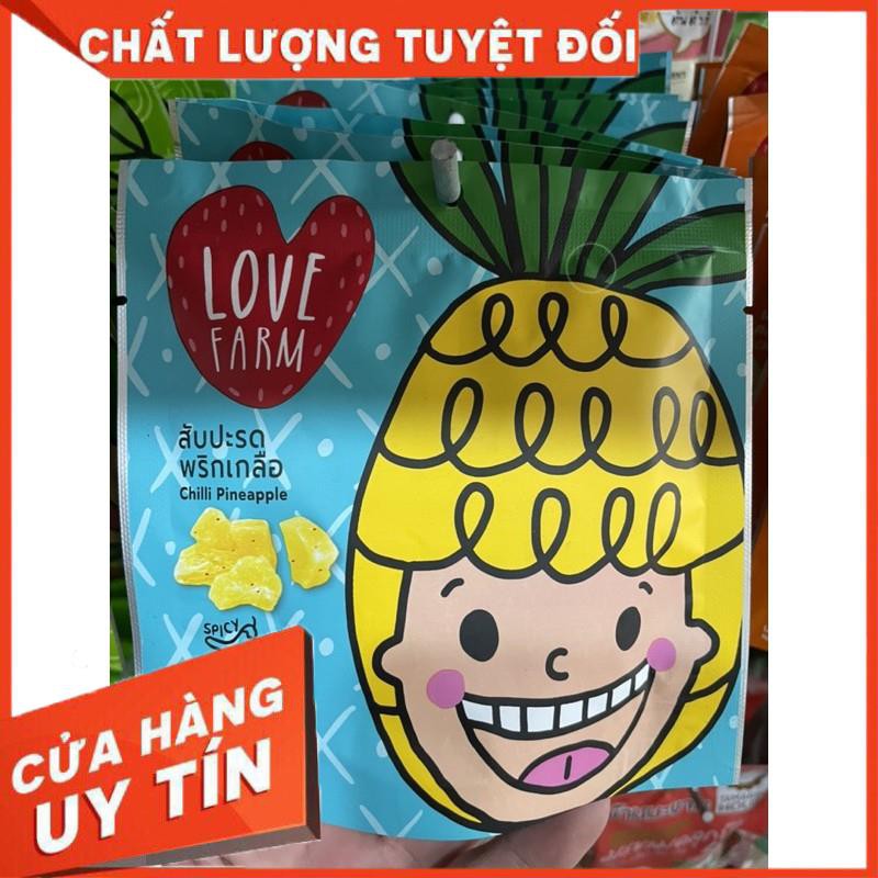 [Ăn vặt] Trái cây sấy dẻo Love Farm hàng Thái Lan