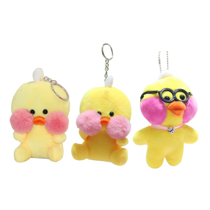 Móc Khóa Vịt Nhồi Bông Màu Vàng Dễ Thương