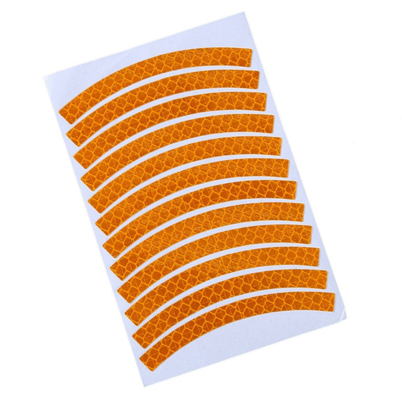 Set 24 miếng dán trang trí viền bánh xe máy màu dạ quang