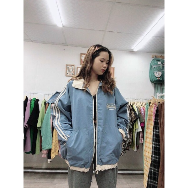 Áo Khoác Bomber Chất Thô gió 2 Lớp Unisex