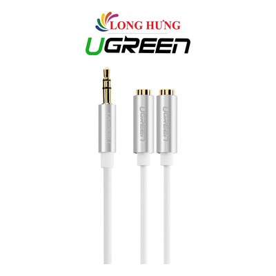 Cáp chuyển AV 3.5mm sang 2 đầu tai nghe Ugreen Audio Splitter Cable with Braid 20cm AV123 - Hàng chính hãng
