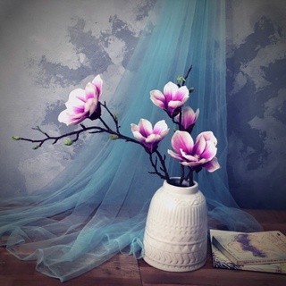 Cành hoa Mộc Lan cao su 🌸 Hoa giả cao cấp trang trí nhà cửa