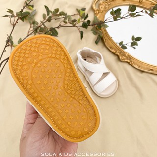 (ảnh thật) Sandal da quai chéo