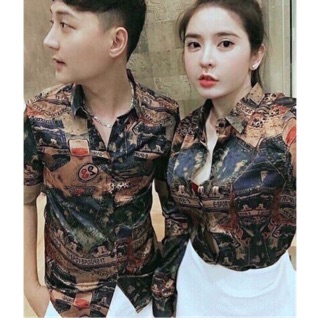 Áo sơ mi 3d cặp phi lụa cao cấp hot nhất 2018 ms454