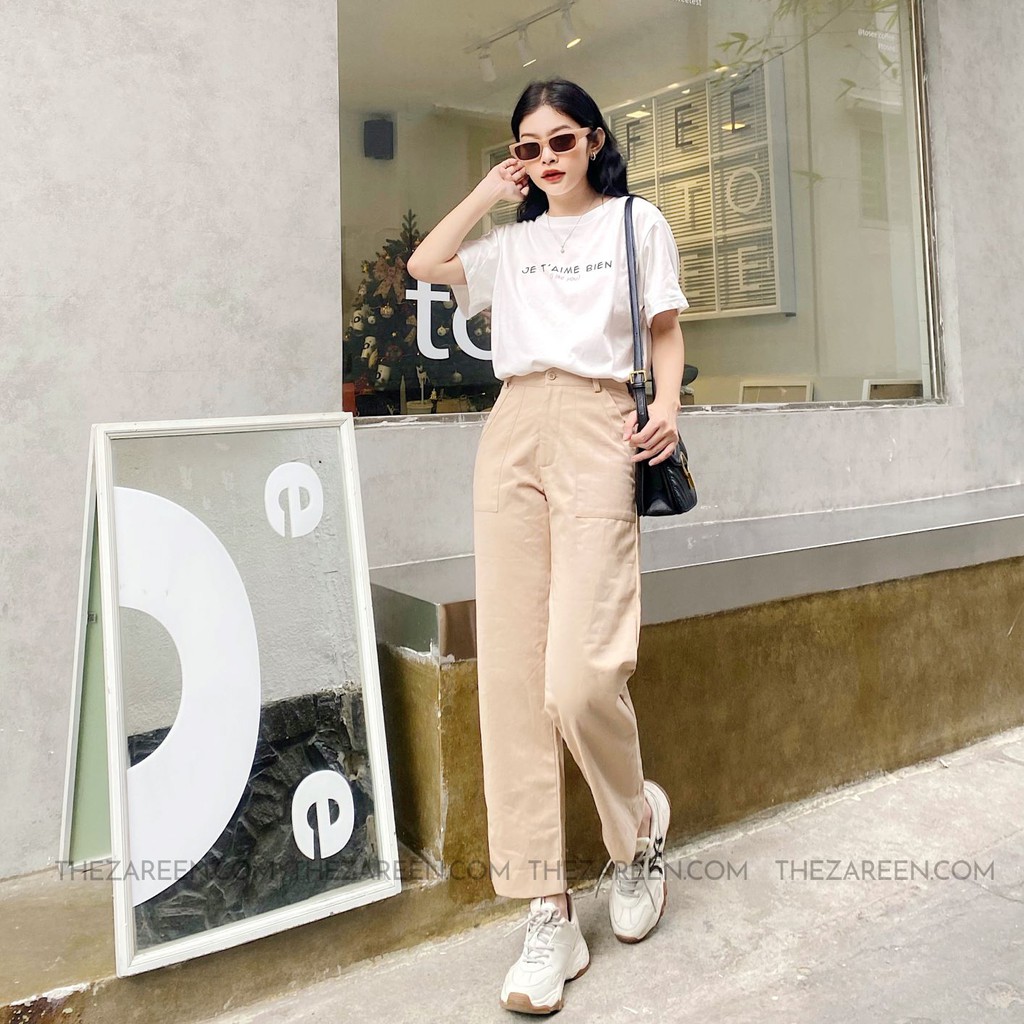 QUẦN CULOTTES KAKI BASIC ZAREEN TRS13 NUDE