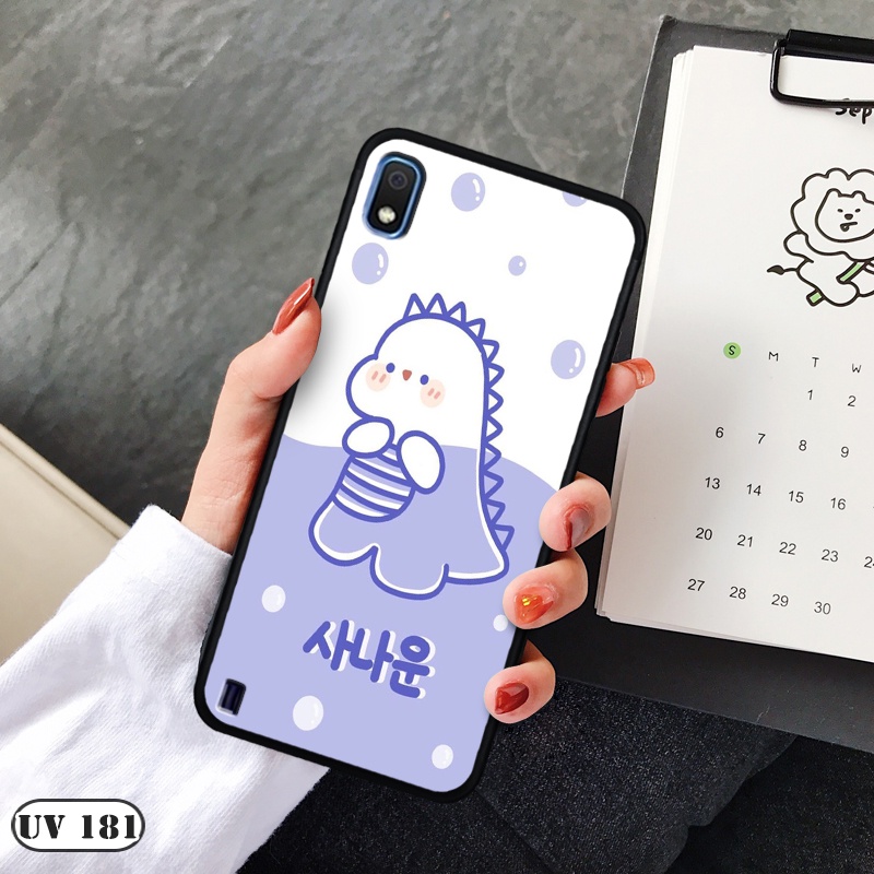 Ốp lưng  Samsung Galaxy A10 - Lưng nhám viền dẻo in 2D