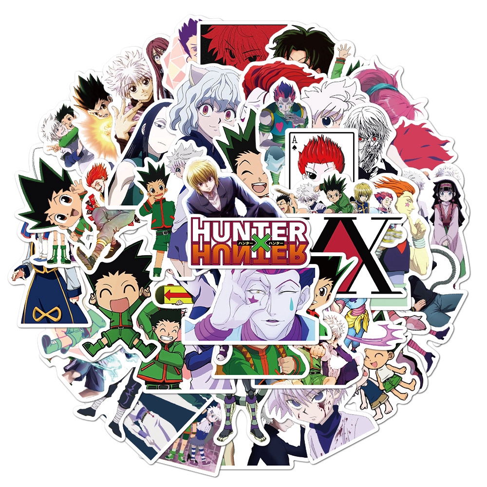 50pcs HUNTER x HUNTER Cartoon Stickers Waterproof Suitcase Laptop Japanese Anime Sticker