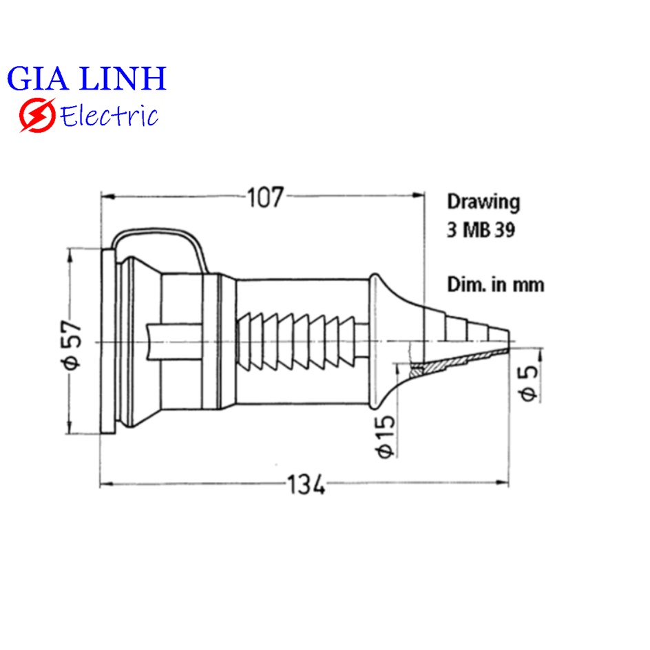 Ổ cắm Schuko 2P + E  16A--230V IP44