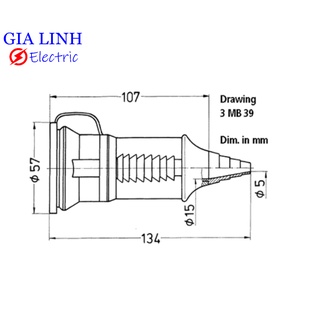 Ổ cắm Schuko 2P + E  16A--230V IP44