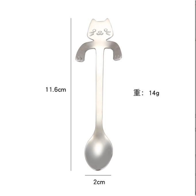 Thìa Mèo Pha Cafe Siêu Cute Có Tay Treo Cốc Tiện Lợi