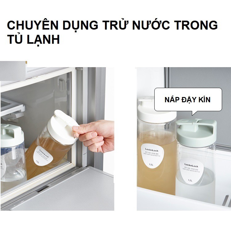 Bình đựng nước Lock&Lock Easy Grip dung tích 1.2L HAP813 -Chịu Được Nhiệt Độ Tới 60 Độ