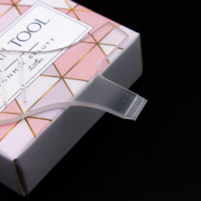 Set 5 Lược Chải Lông Mi Mini Hình Chữ Y Bằng Nhựa Trong Suốt