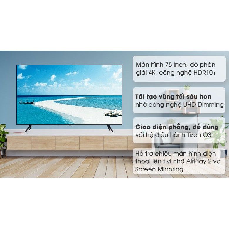 Smart Tivi Samsung 4K 65 inch UA65TU8100 Mới 2020 (ận chuyển miễn phi khu vực hà nội) | BigBuy360 - bigbuy360.vn