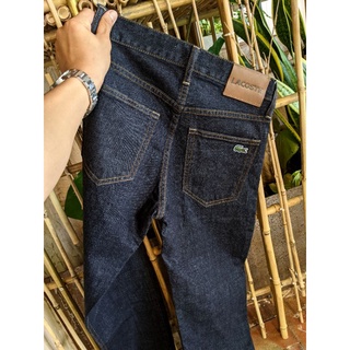 Quần jeans lacoste nam màu indigo form đứng