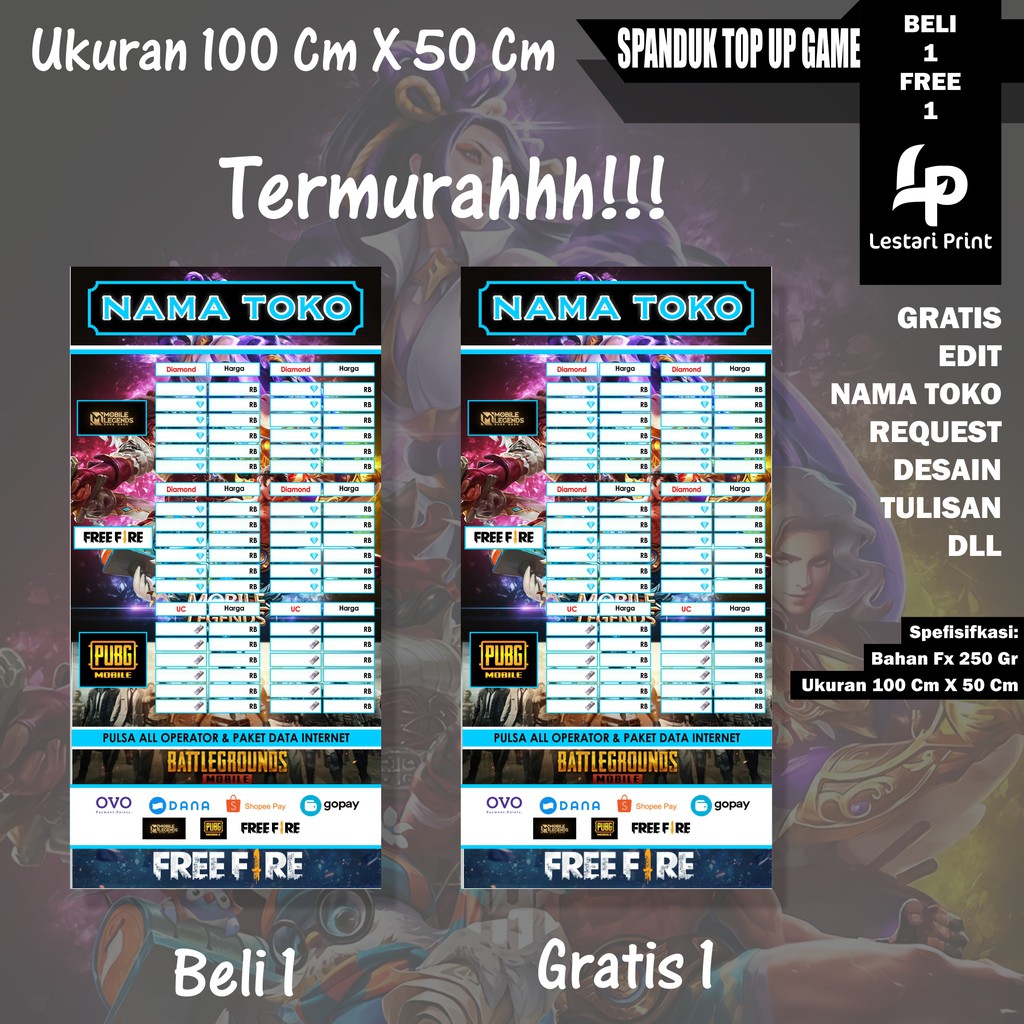 Banner Top Up Game / Mua One / Quota / Pulse / Data