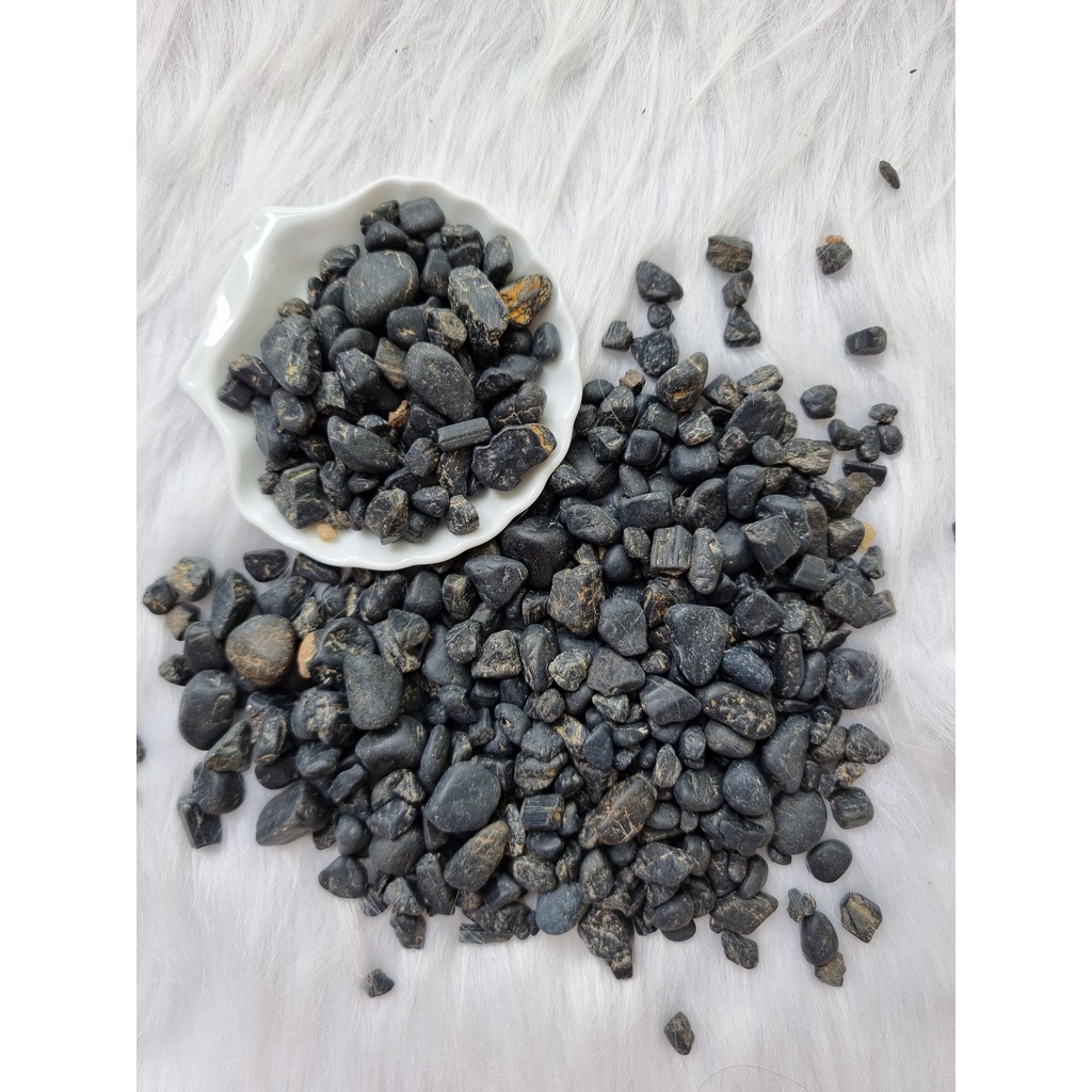 Đá cuội thô Black Tourmaline, đá bảo vệ trong phong thủy, Reiki, Tarot