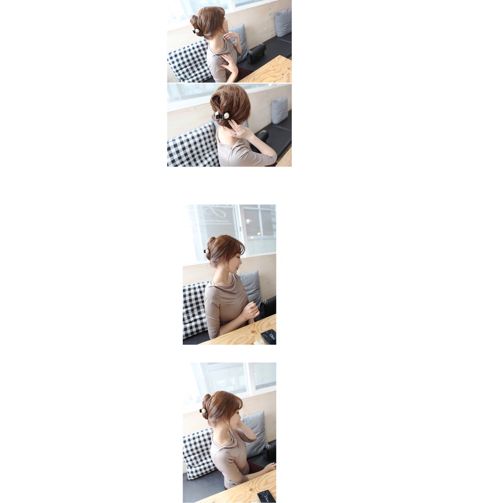 Kẹp tóc đính ngọc trai nhân tạo cỡ lớn phong cách Hàn